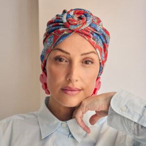 Turbante Blanca para Oncología y Alopecia