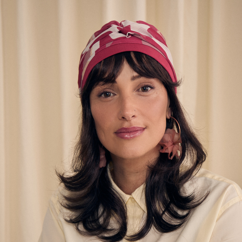 Turbante Azalea para Oncología y Alopecia con Contorno de Cabello