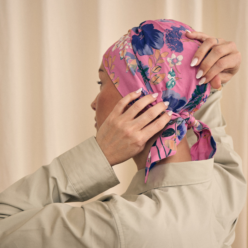 Cómo colocar el Turbante Crocus para Oncología y Alopecia