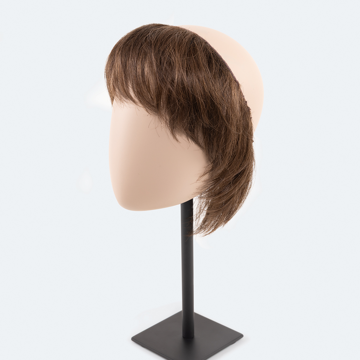 Detalle Flequillo Postizo Mint y contorno de cabello sintético