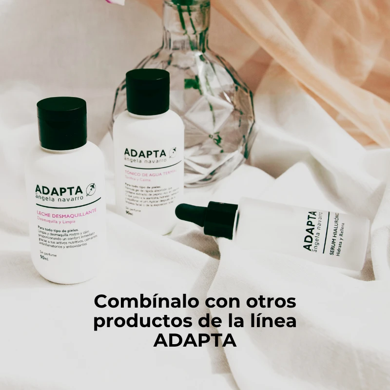 Sérum Hialurónico junto a otros productos de la línea para combinar, de ADAPTA Cosmetics